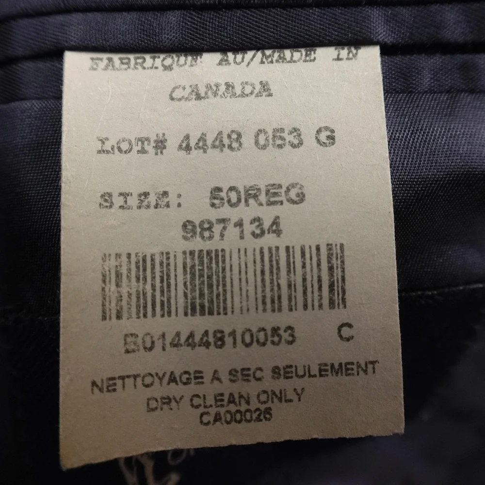 VTG Loro Piana Camel Hair Blazer Mens 50 Blue Sport Coat Suit Jacket Top Canada‎